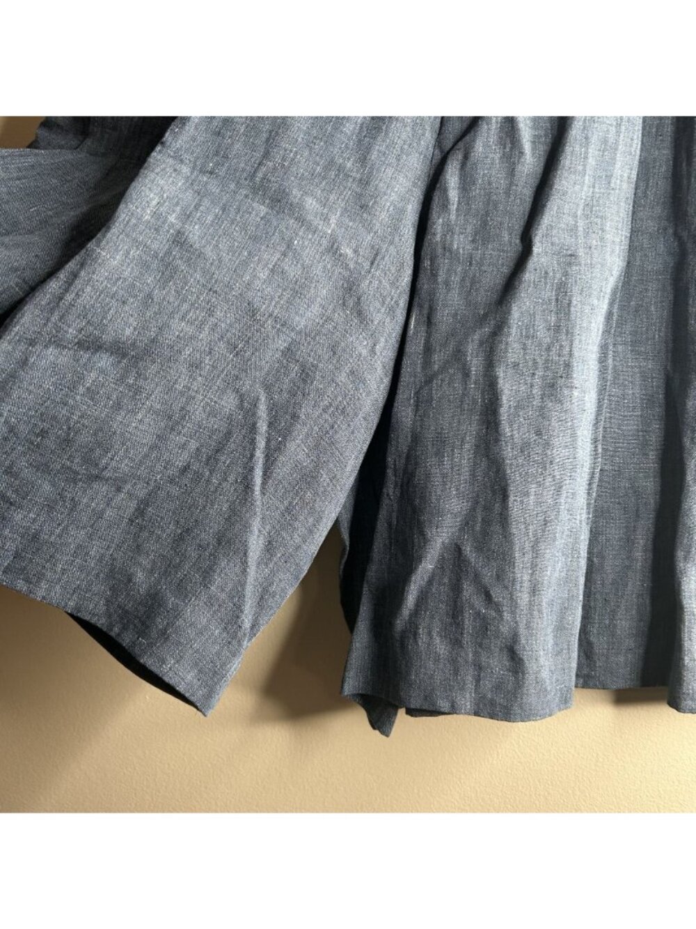 R13 Pleated Indigo Blue 100% Linen Culottes Women's Size 26 - Picture 3 of 9